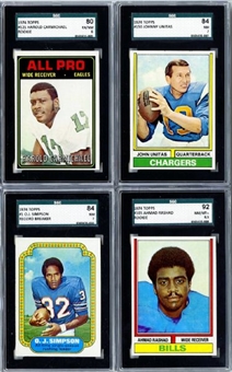 1974 Topps Football Complete Set of 528 Cards with 12 SGC Graded 